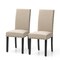Set of 2/4 Fabric Upholstered Solid Back Parsons Chair with Studded Decoration